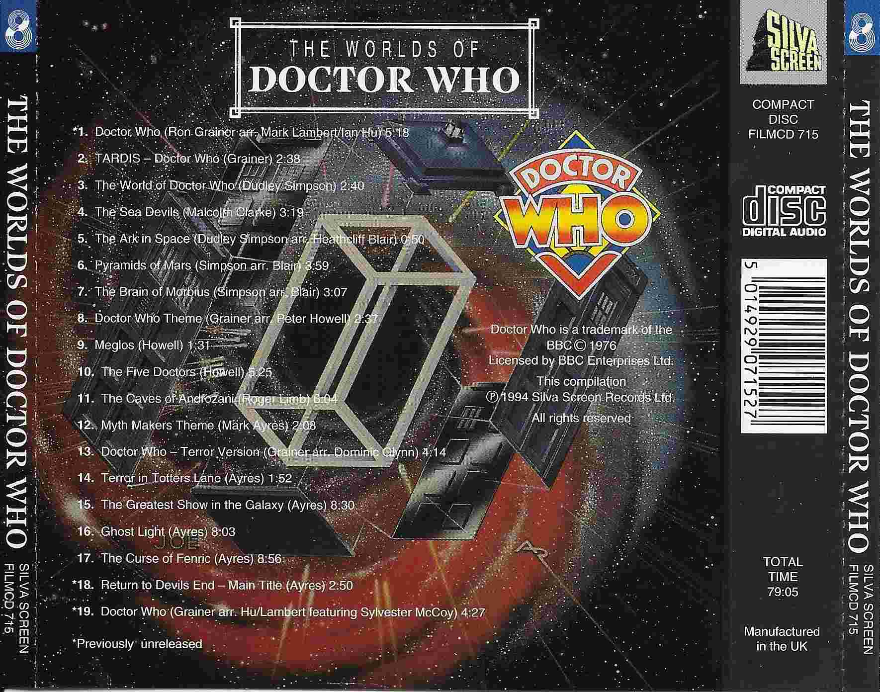 Picture of FILMCD 715 The Worlds of doctor who by artist Various from the BBC records and Tapes library